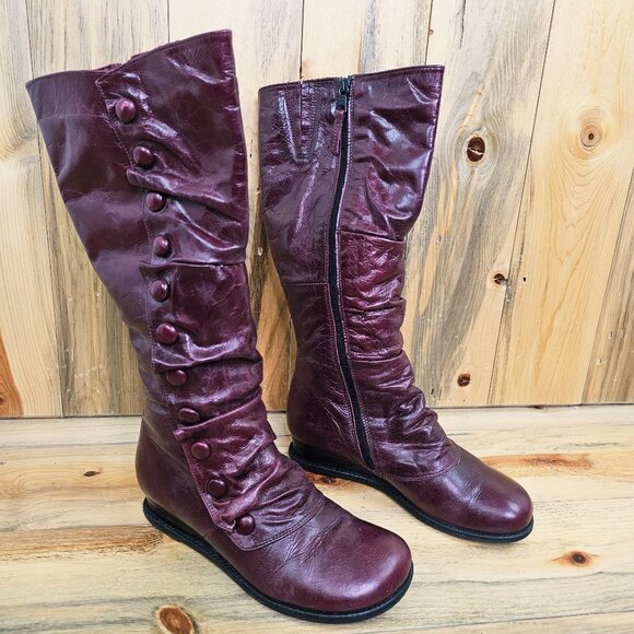 Miz Mooz Bloom Bobbie Bulls Blood Leather Boot - Picture 1 of 8